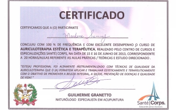 Revita Massoterapia e Massagens Terapêuticas e Relaxantes
 - Certificados